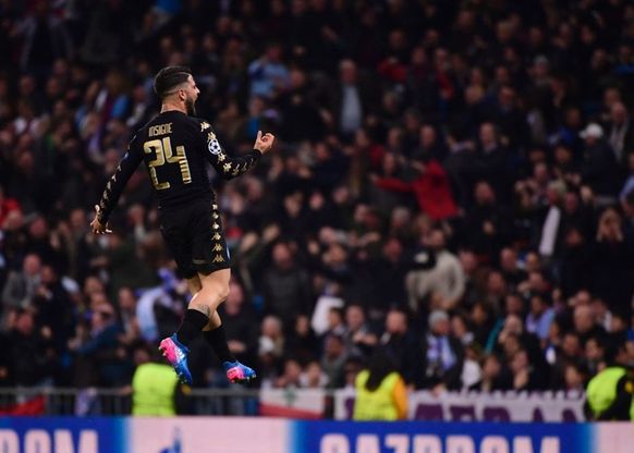 Champions League, Real Madrid-Napoli, il gol di Insigne: 0-1