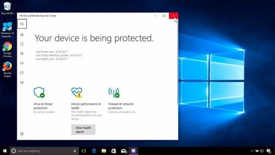 Windows 10, disattivare Defender sarà impossibile