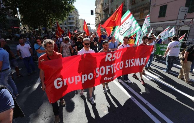 Metalmeccanici in corteo, l'allarme di Softeco
