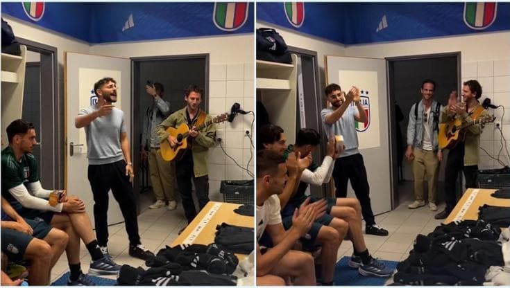 Euro 2024, Rocco Hunt canta "Musica Italiana" negli spogliatoi della Nazionale