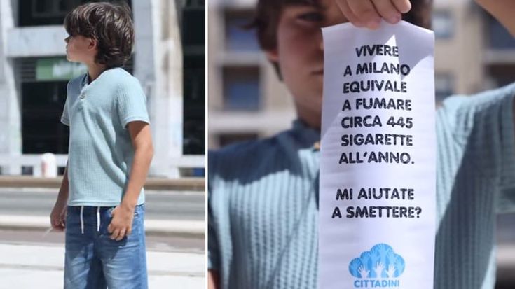 "A Milano i bambini fumano 445 sigarette all’anno": l’esperimento sociale per combattere lo smog