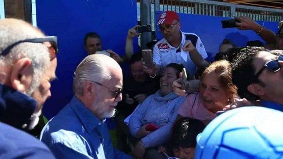 De Laurentiis euforico: "Quanti tifosi con noi e che bravo Sarri"