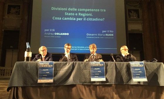 Genova, dibattito sul referendum tra Orlando e Flick