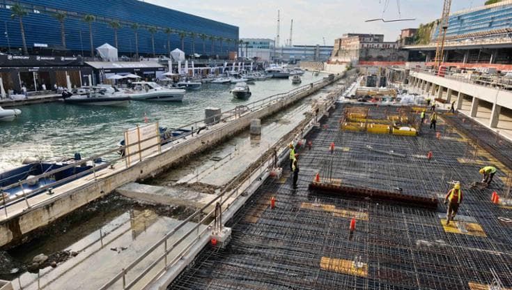 “Genova merita il Centro del Mare”, saluto di Piano al cantiere di un’opera simbolo del Waterfront