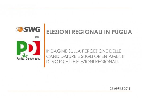 Sondaggio Swg incorona Emiliano. La Poli supera Schittulli
