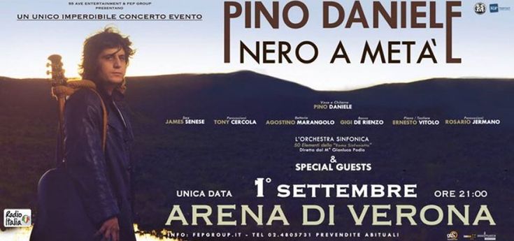 Pino Daniele: a settembre all'Arena, marted&igrave; a Webnotte