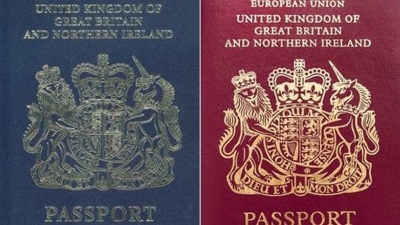 Custodia Per Passaporto Brexit In Pelle PU Blu - Con Protezione RFID, Tante Tasche - 9