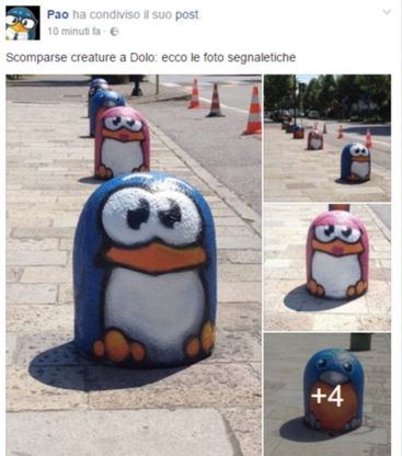AAA pinguini di Pao cercasi: le foto segnaletiche delle opere rubate
