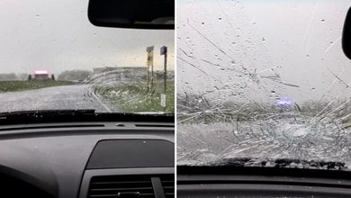 Stati Uniti, grandinata record in Missouri: i chicchi di ghiaccio spaccano il parabrezza dell'auto