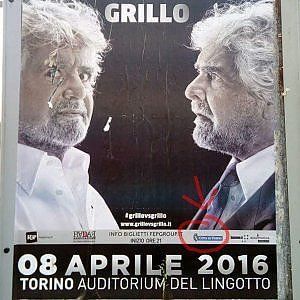 Grillo, falso il patrocinio del Comune di Torino sui manifesti per lo spettacolo 