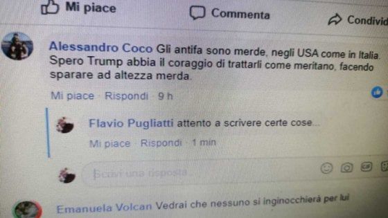 Bufera sul leader leghista nel Catanese: "Gli antifascisti? Bisogna sparare"