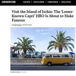 L'Observer: "Grazie a Elena Ferrante Ischia sarà famosa nel mondo"